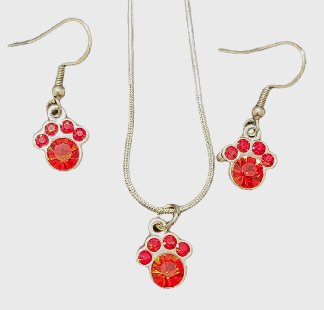 Paw print necklaces