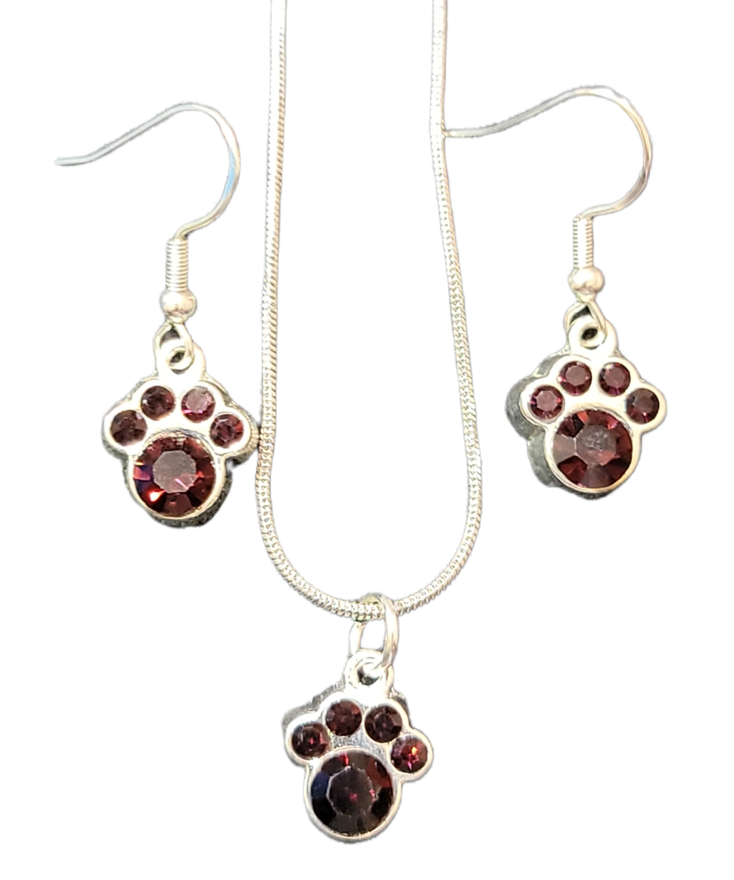 Paw print necklaces